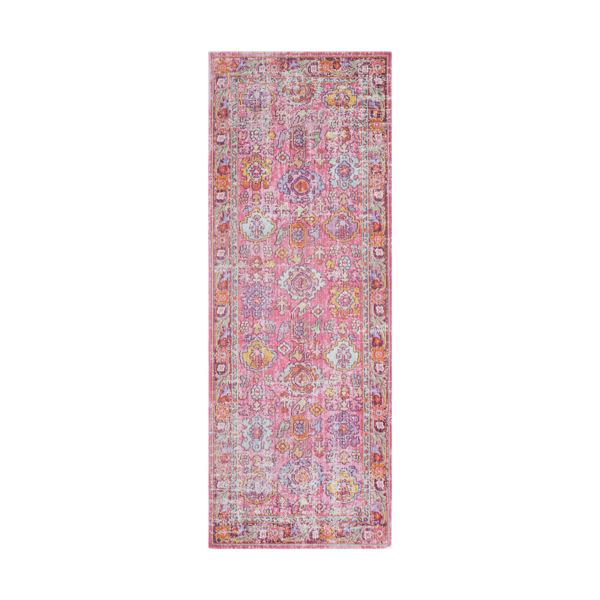 Thora 69 X 47 inch Bright Pink/Lavender/Saffron/Dark Purple/Lime Rugs, Rectangle