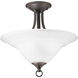 Nerissa 2 Light 16 inch Antique Bronze Semi-Flush Mount Ceiling Light