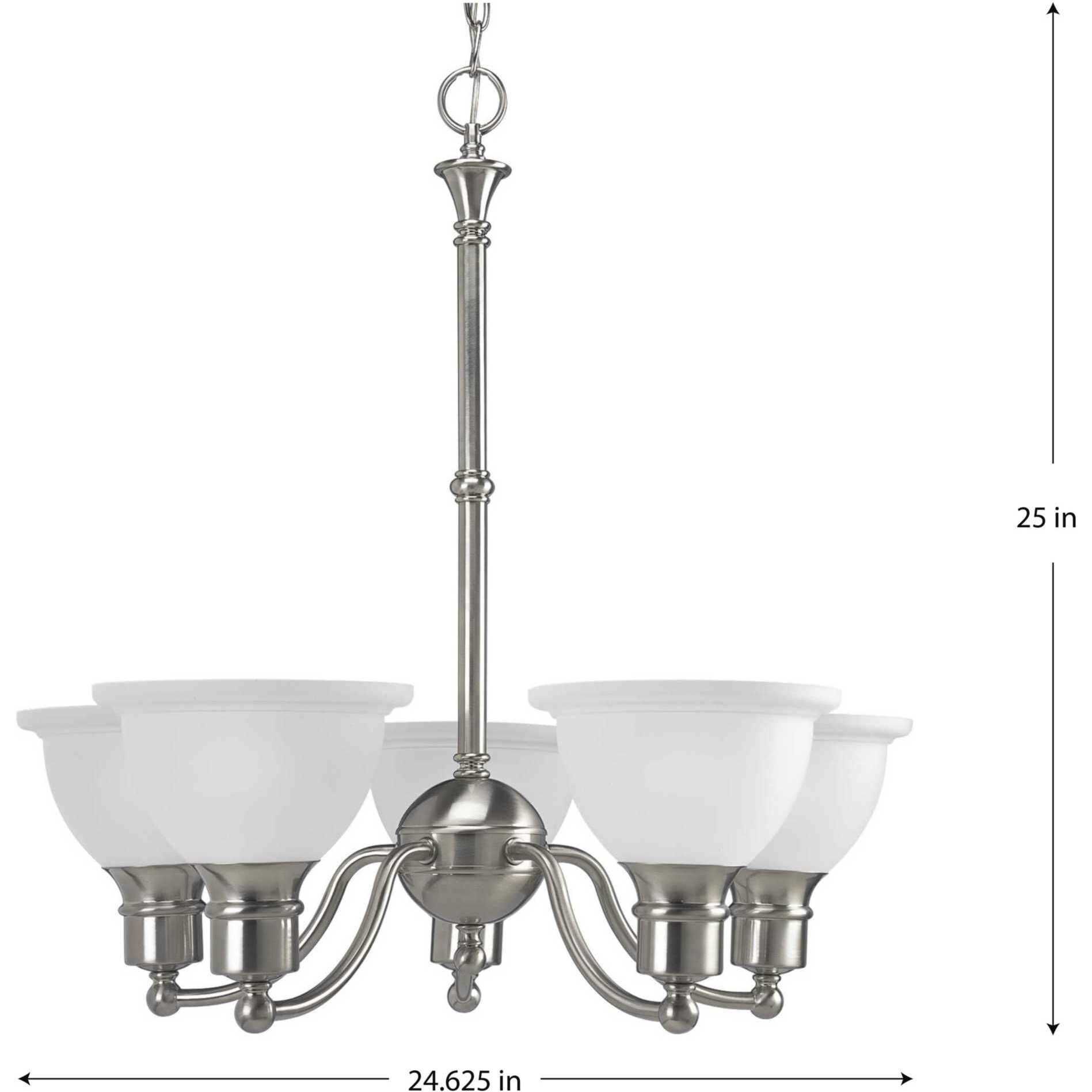 Beacher 5 Light 24.63 inch Brushed Nickel Chandelier Ceiling Light