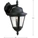 Marcellus 1 Light 16 inch Textured Black Outdoor Wall Lantern, Medium