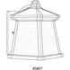 Idina 1 Light 12 inch Textured Black Outdoor Wall Lantern, Medium