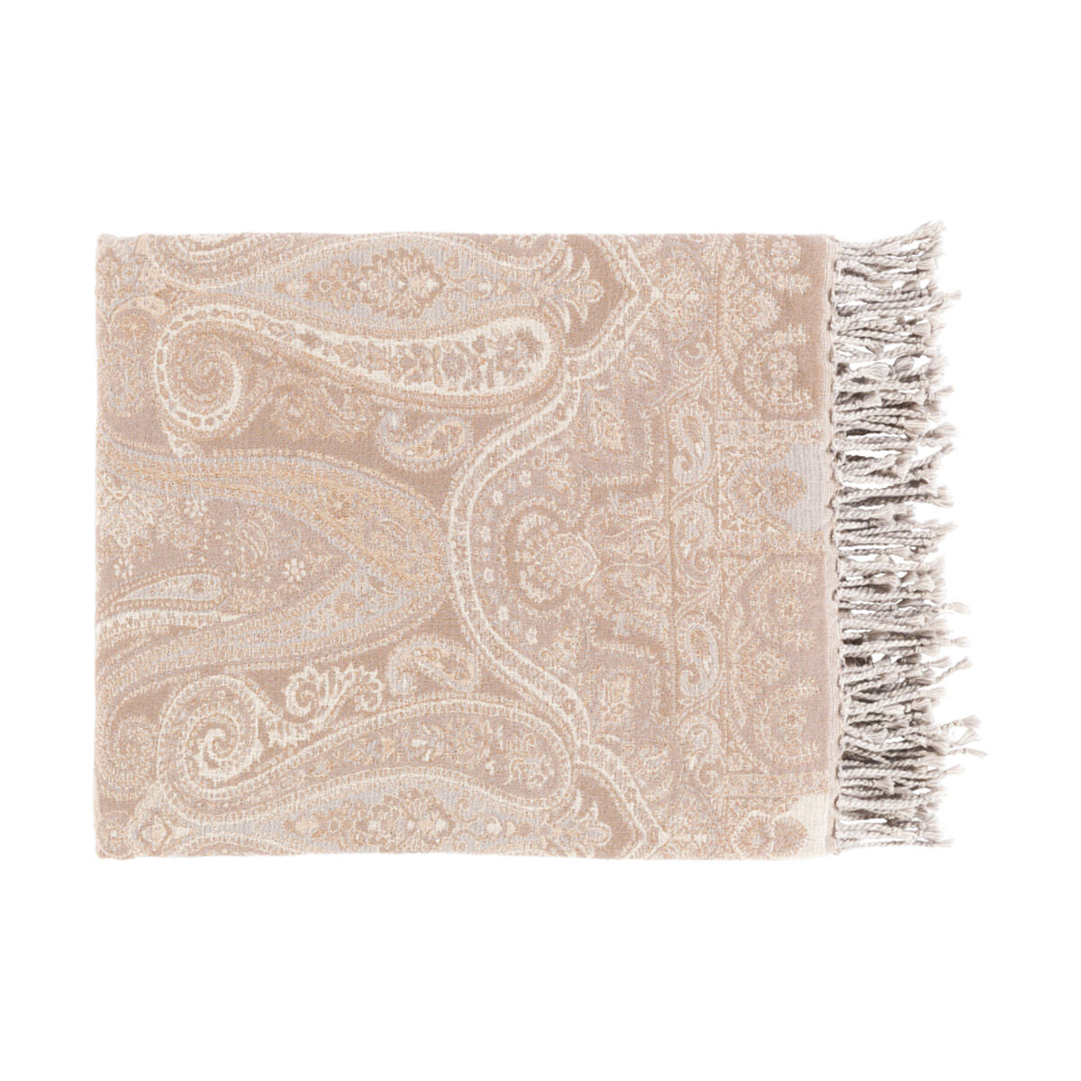 Sextus 60 X 50 inch Medium Gray/Cream/Taupe Throws