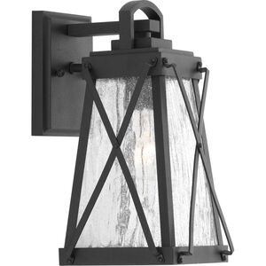 Lorraine 1 Light 12 inch Textured Black Outdoor Wall Lantern, Small, Design Series