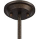 Barclay 1 Light 8 inch Deep Bronze with Clear Mini Pendant Ceiling Light