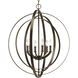 Buster 6 Light 27.75 inch Antique Bronze Foyer Pendant Ceiling Light