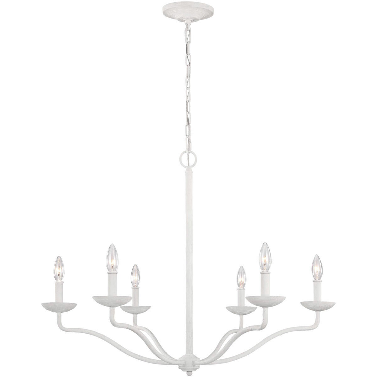 Ultima 6 Light 32.5 inch Plaster White Chandelier Ceiling Light