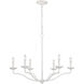 Ultima 6 Light 32.5 inch Plaster White Chandelier Ceiling Light