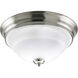 Slade 2 Light 14.63 inch Brushed Nickel Flush Mount Ceiling Light