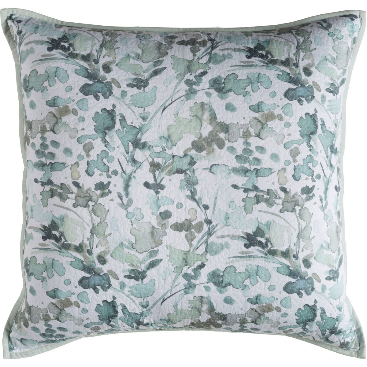 Calvin 26 X 26 inch Sea Foam/White/Aqua/Teal/Navy/Light Gray Euro Sham