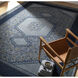 Loren 132 X 96 inch Blue Rug, Rectangle