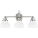 Felix 3 Light 24 inch Brushed Nickel Vanity Light Wall Light