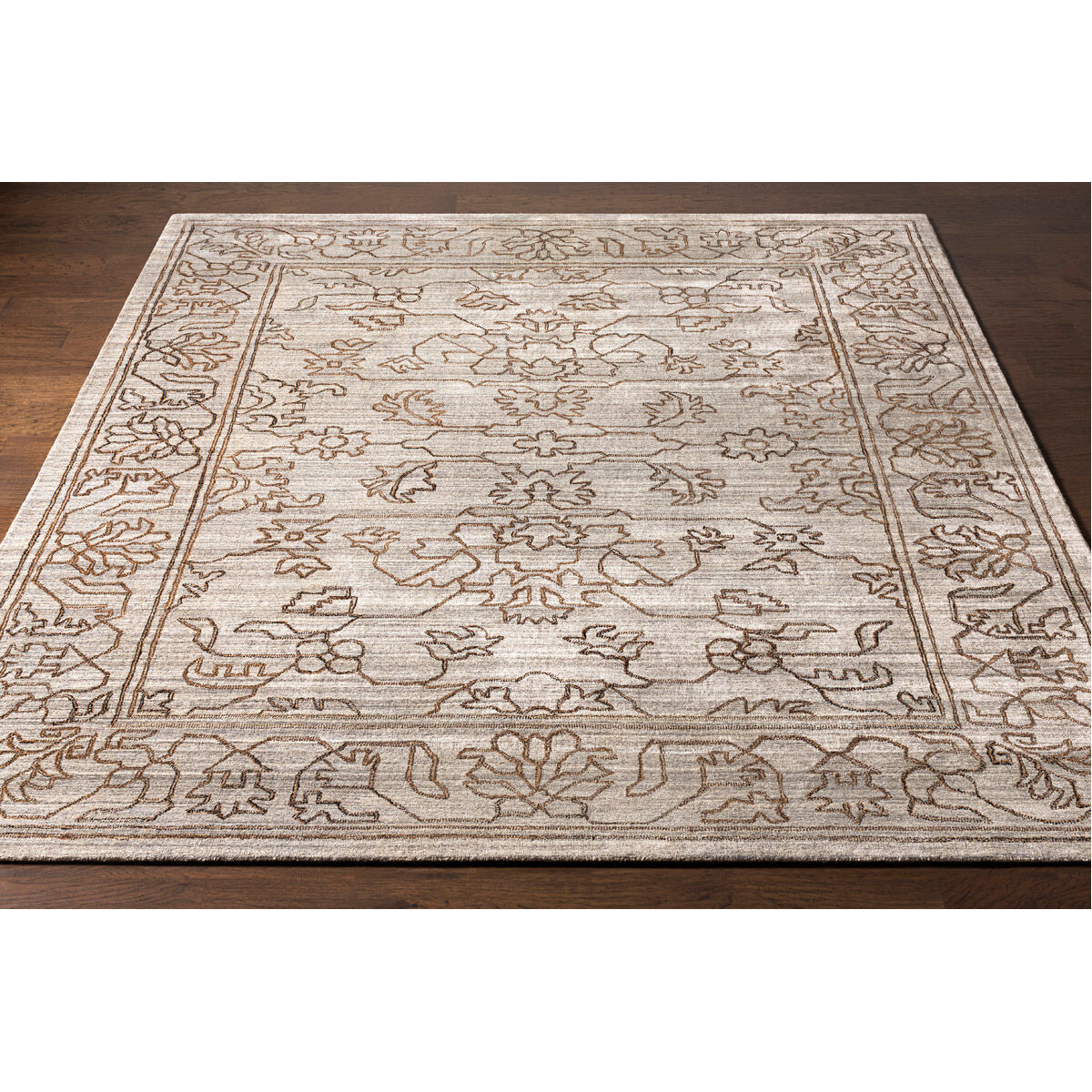 Estelle 36 X 24 inch Light Gray Rug, Rectangle