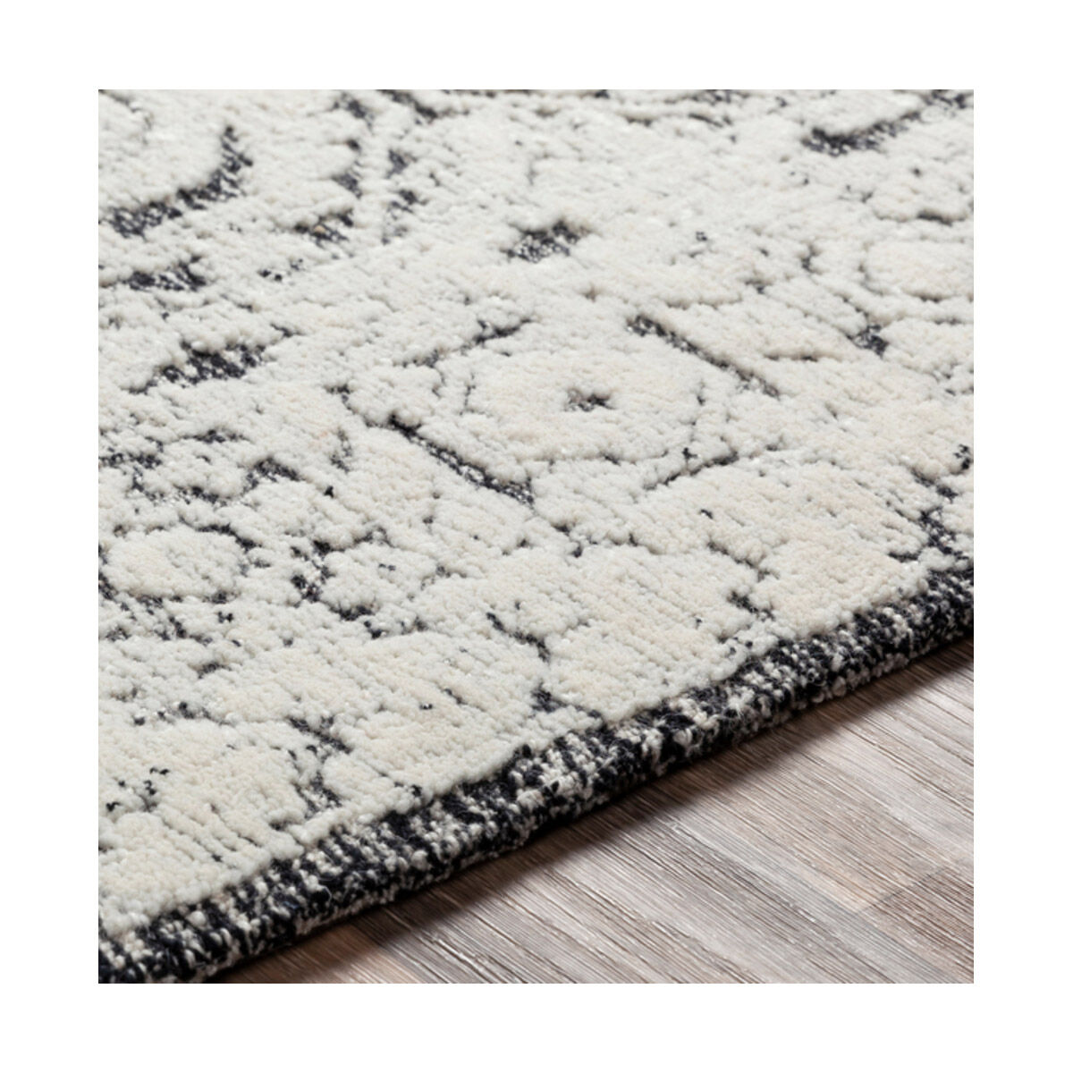 Ellen 72 X 48 inch Black Rug, Rectangle