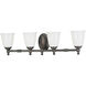 Juno 4 Light 33 inch Venetian Bronze Bath Vanity Wall Light, Delta
