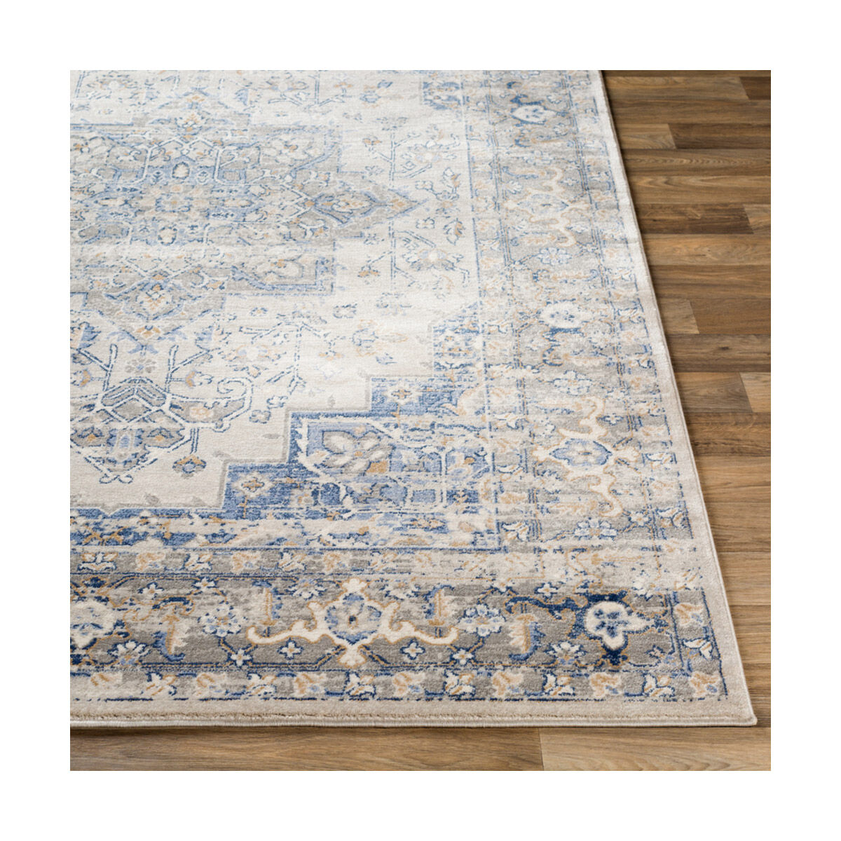 Alton 87 X 63 inch Navy/Bright Blue/Medium Gray/Tan/White Rugs