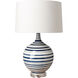 Quintessa 25.5 inch 100 watt Dark Blue Table Lamp Portable Light
