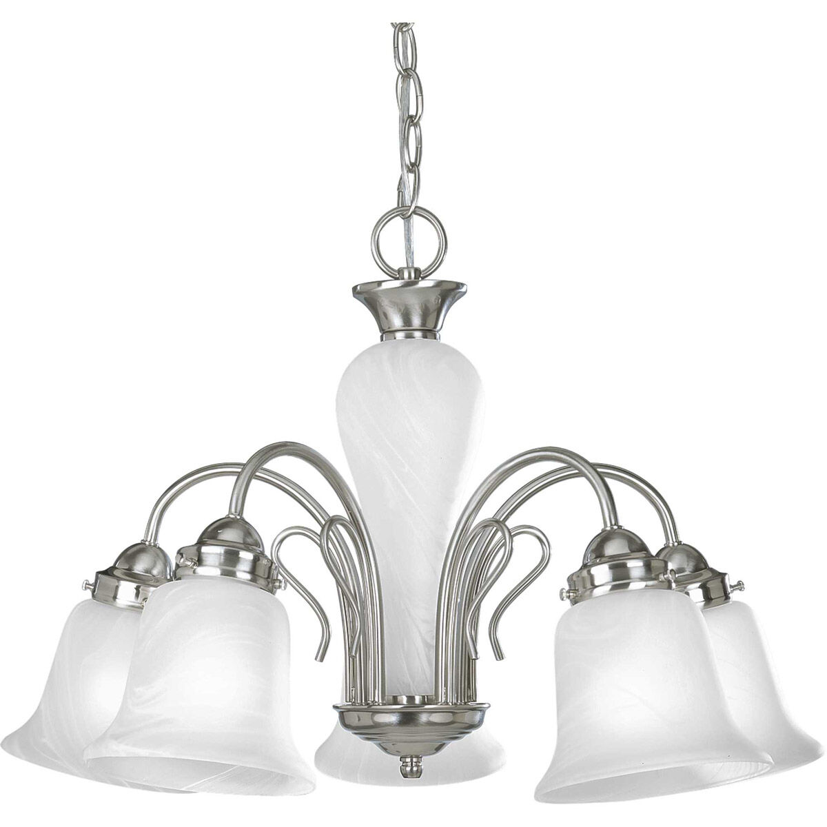 Lang 5 Light 22.75 inch Brushed Nickel Chandelier Ceiling Light