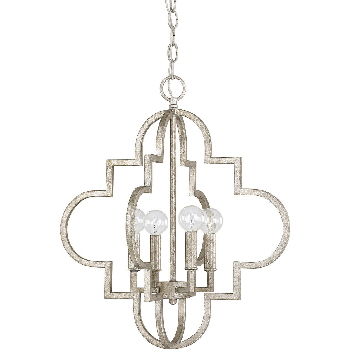 Nydia 4 Light 18 inch Antique Silver Pendant Ceiling Light