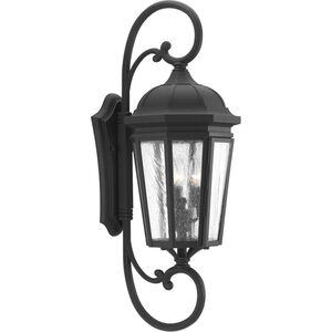 Gilford 3 Light 31 inch Textured Black Outdoor Wall Lantern, Large, Design Series