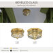 Petronella 3 Light 9.75 inch Polished Brass Flush Mount Ceiling Light