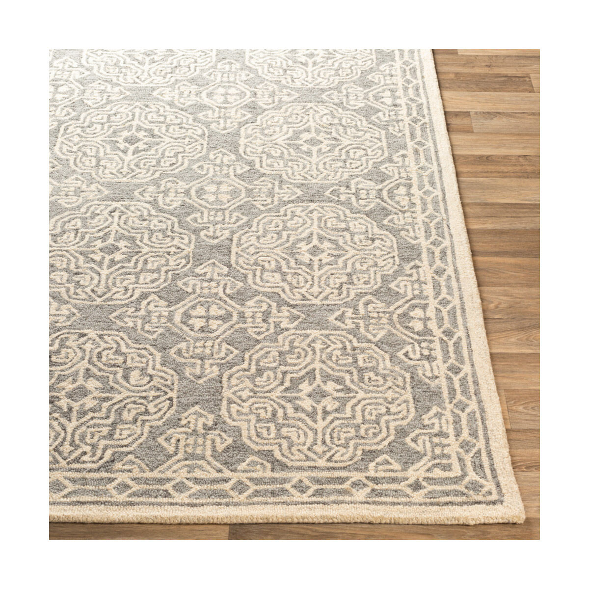 Ralph 90 X 60 inch Gray Rug, Rectangle