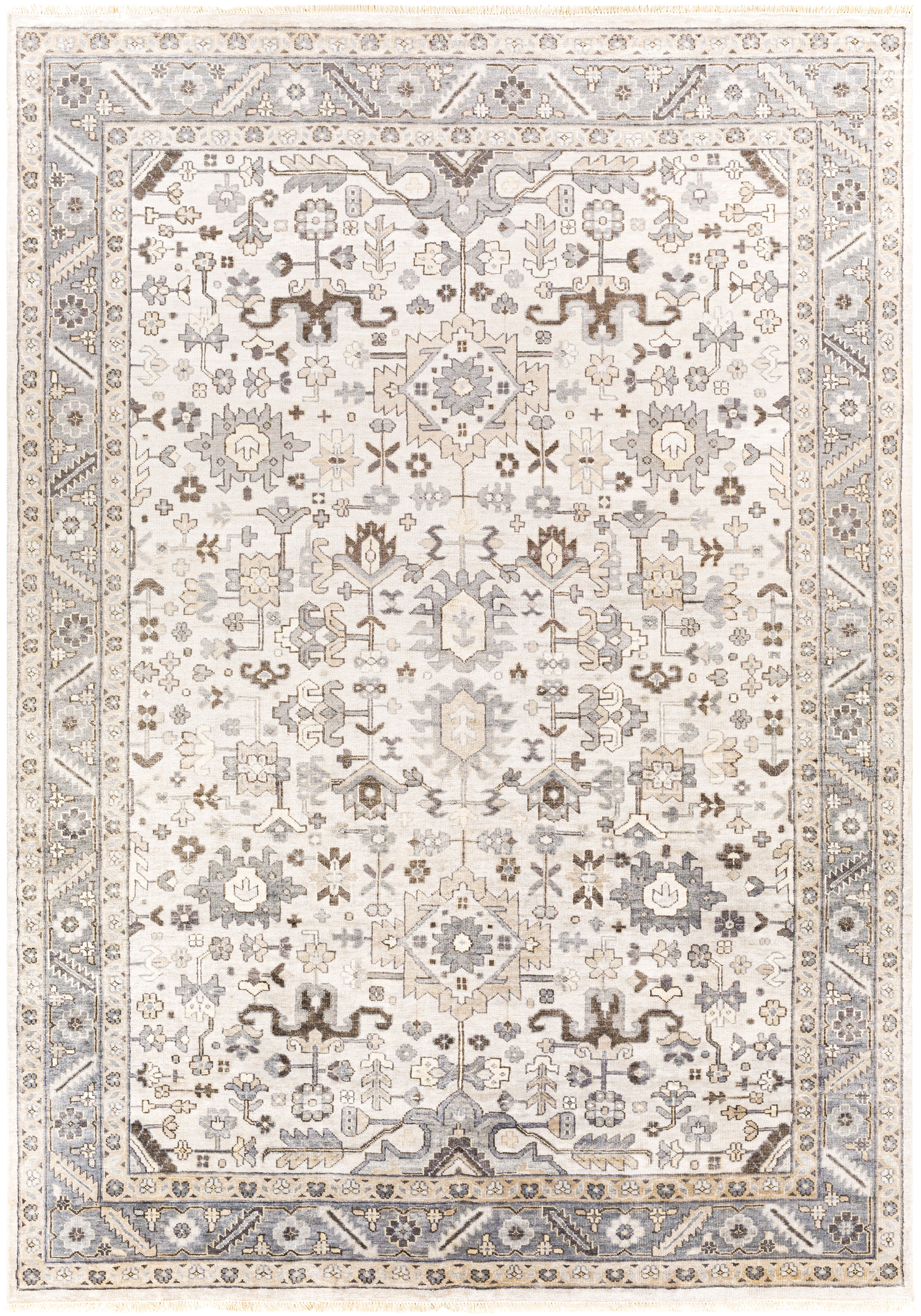 Poppy 132 X 96 inch Light Gray Rug, Rectangle