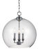 Konstance 3 Light 16 inch Chrome Pendant Ceiling Light