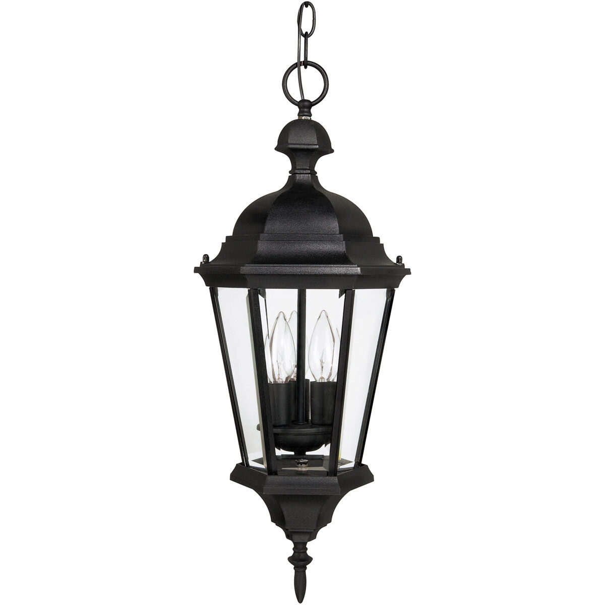 Spencer 3 Light 9.5 inch Black Outdoor Hanging Lantern