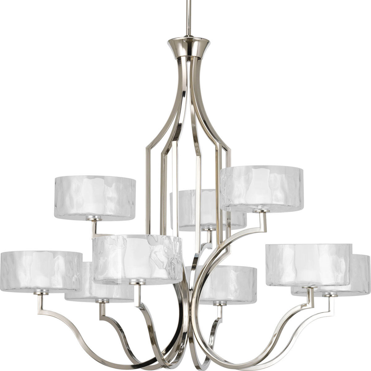 Gail 9 Light 36.63 inch Polished Nickel Chandelier Ceiling Light