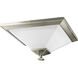 Lucas 1 Light 13 inch Brushed Nickel Flush Mount Ceiling Light