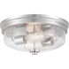 Merit 2 Light 13.63 inch Polished Nickel Flush Mount Ceiling Light, Design Series