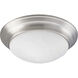 Lincoln 1 Light 11.5 inch Brushed Nickel Flush Mount Ceiling Light