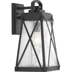 Lorraine 1 Light 16 inch Textured Black Outdoor Wall Lantern, Medium, Design Series