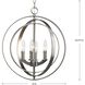 Buster 4 Light 16 inch Burnished Silver Foyer Pendant Ceiling Light