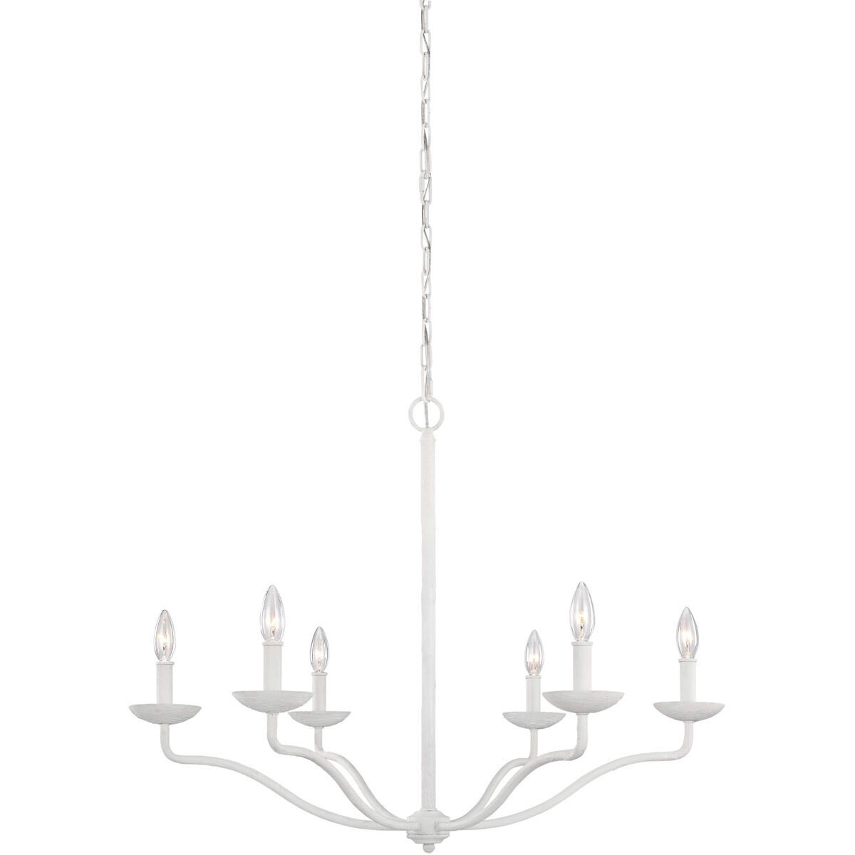 Ultima 6 Light 32.5 inch Plaster White Chandelier Ceiling Light