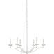 Ultima 6 Light 32.5 inch Plaster White Chandelier Ceiling Light