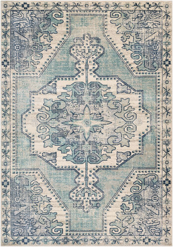 Prince 88 X 63 inch Teal Rug, Rectangle