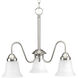 Cady 3 Light 20 inch Brushed Nickel Chandelier Ceiling Light
