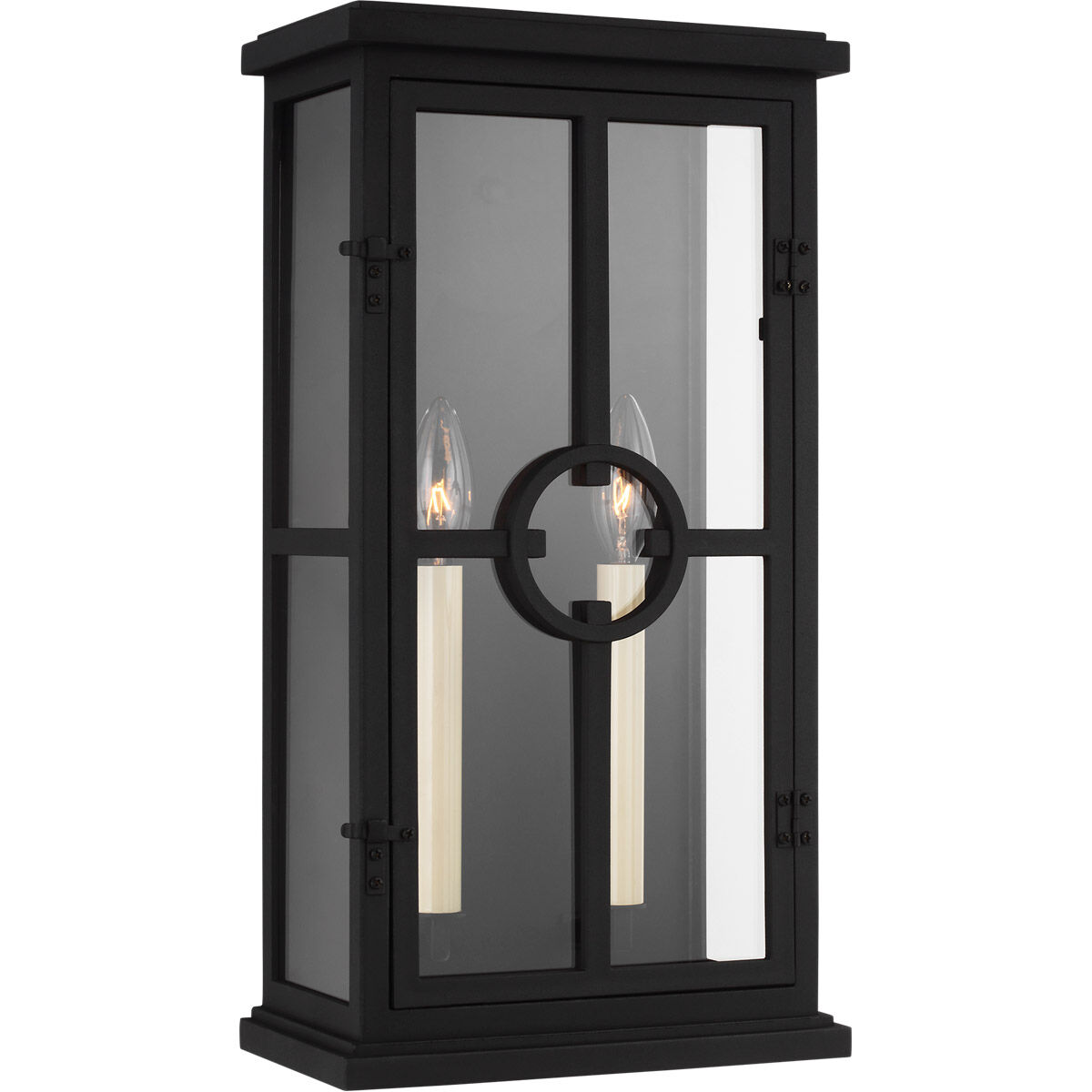 Leyna 2 Light 18 inch Textured Black Outdoor Wall Lantern