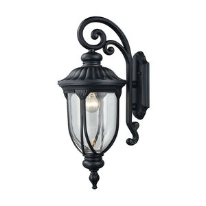 Arbor 1 Light 23 inch Matte Black with Clear Outdoor Sconce