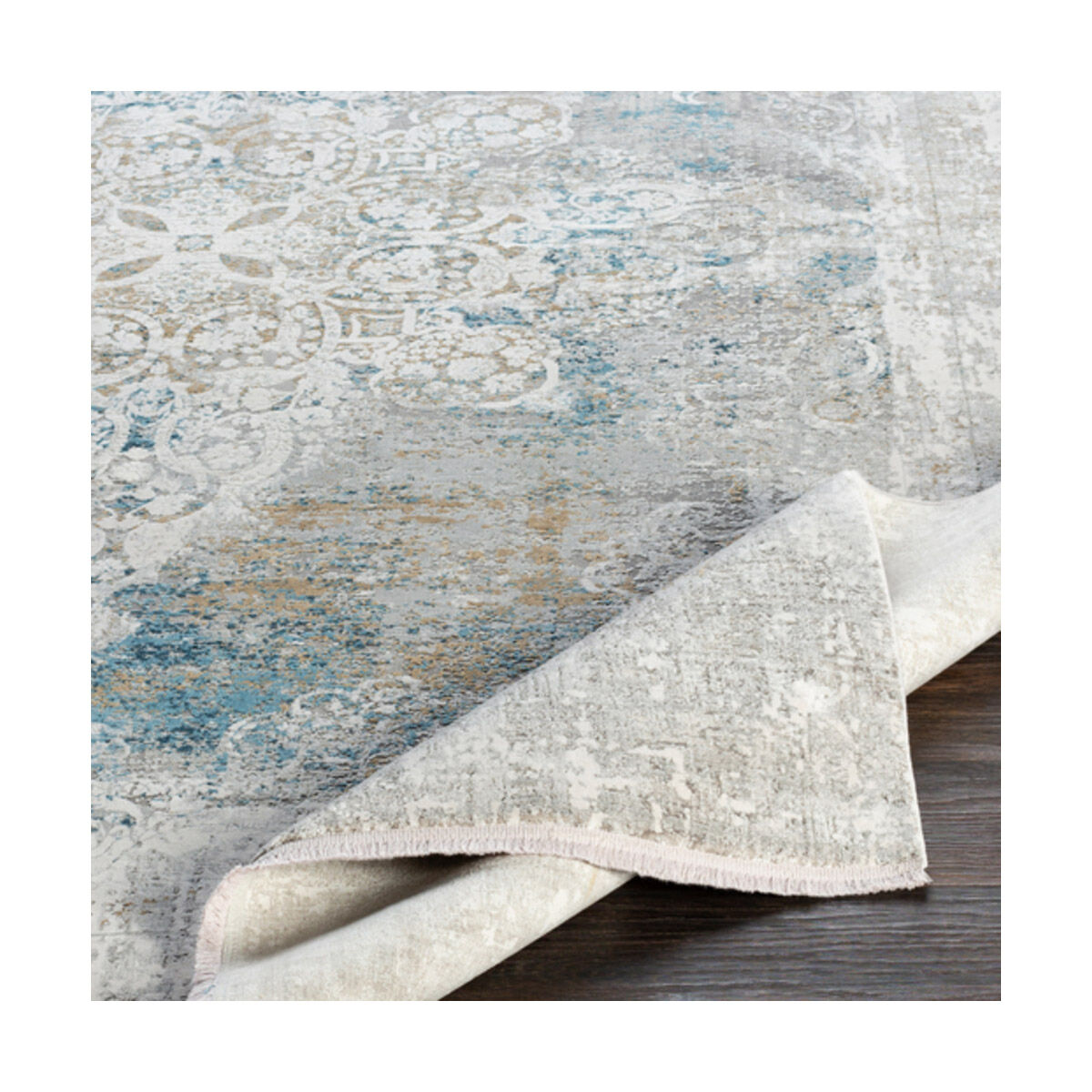 Comfort 134 X 90 inch Sky Blue Rug, Rectangle