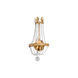 Equinox 1 Light 9 inch Distressed Gold Leaf Wall Sconce Wall Light