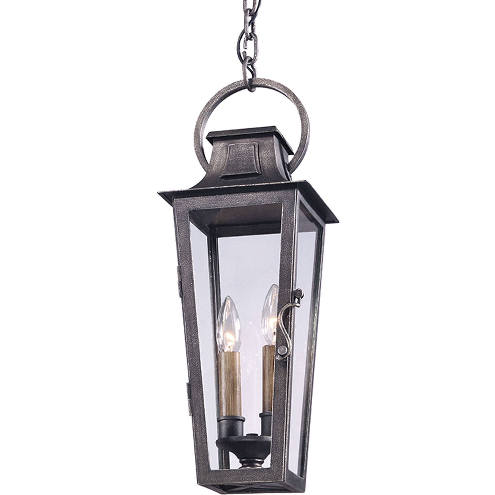 Bancroft 2 Light 7 inch Aged Pewter Outdoor Pendant