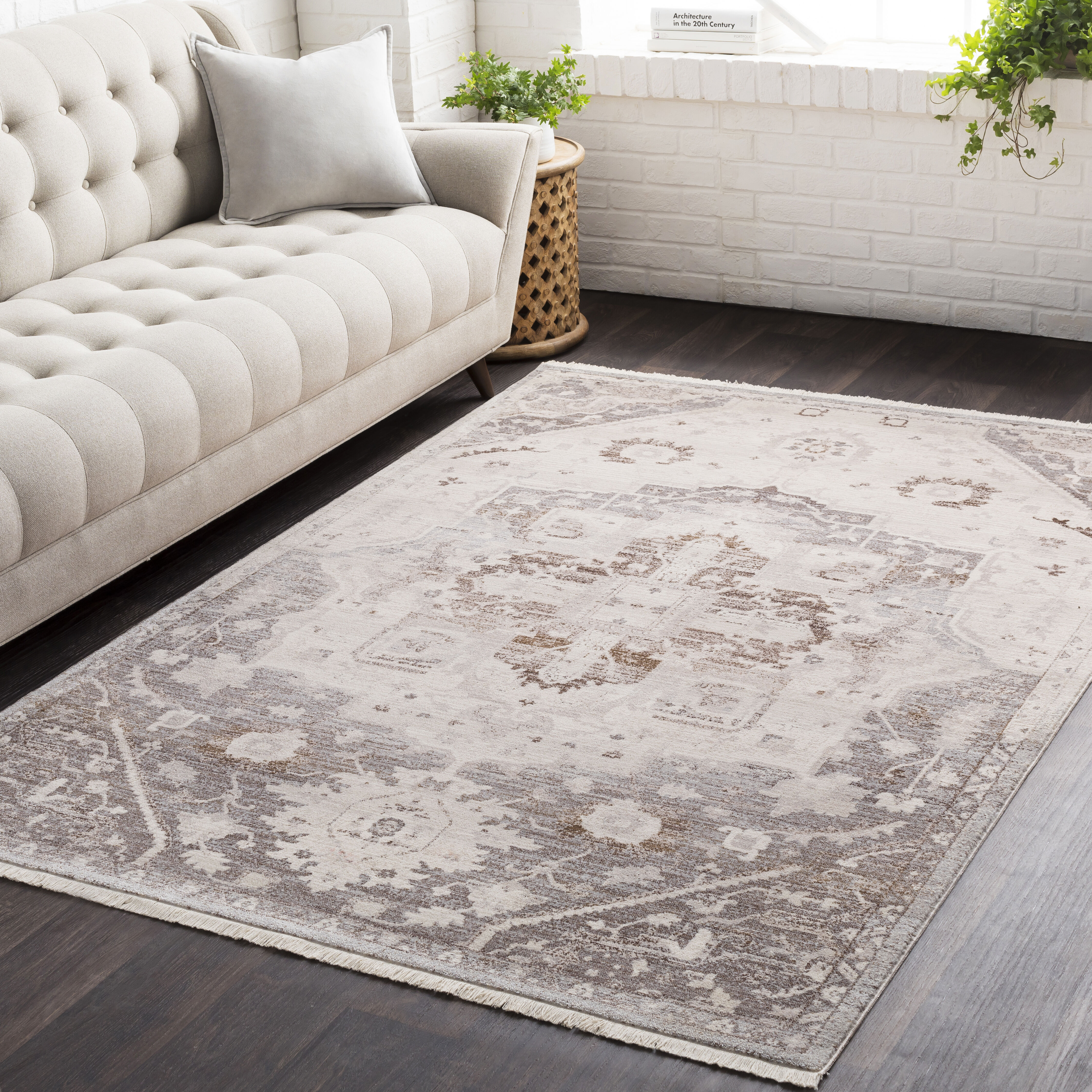 Preston 35 X 24 inch Light Slate Rug, Rectangle