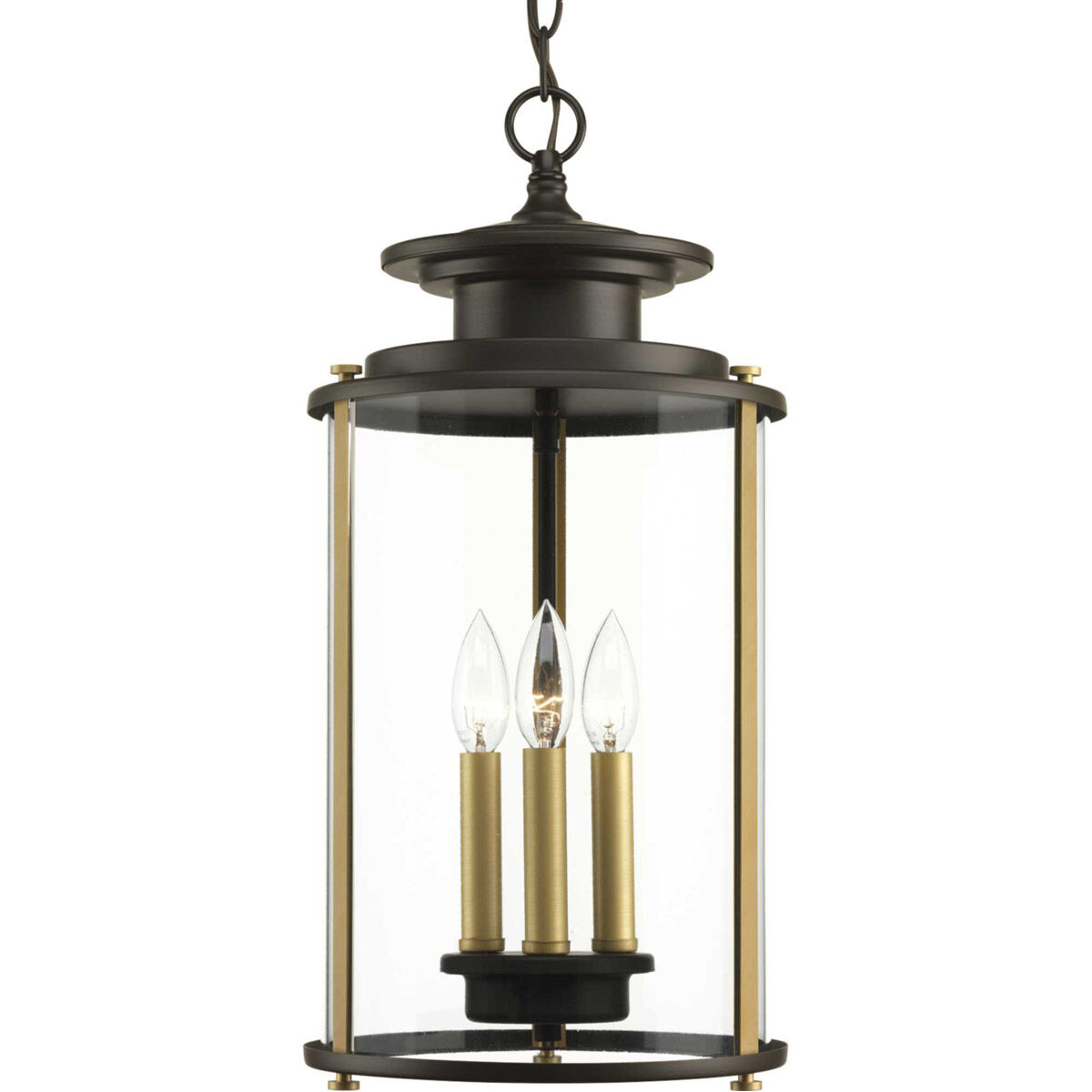 Marissa 3 Light 10 inch Antique Bronze Outdoor Hanging Lantern