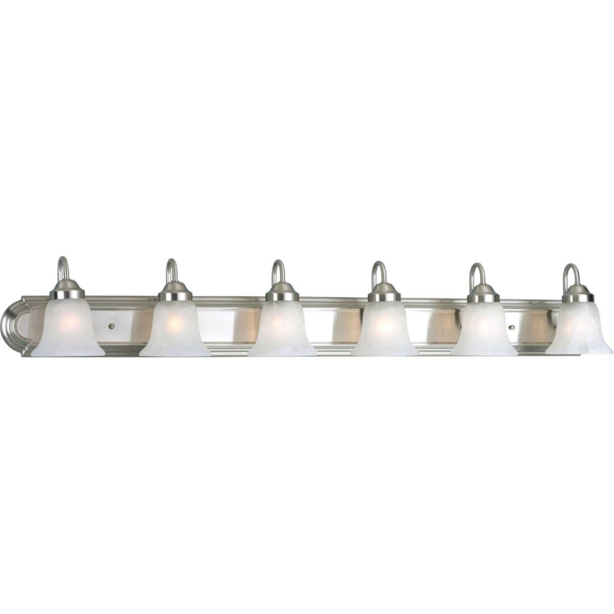 Verity 6 Light 48 inch Brushed Nickel Bath Vanity Wall Light