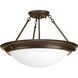 Tucker 3 Light 19.38 inch Antique Bronze Semi-Flush Mount Ceiling Light