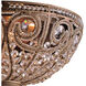 Benedetta 3 Light 13 inch Dark Bronze with Clear Flush Mount Ceiling Light