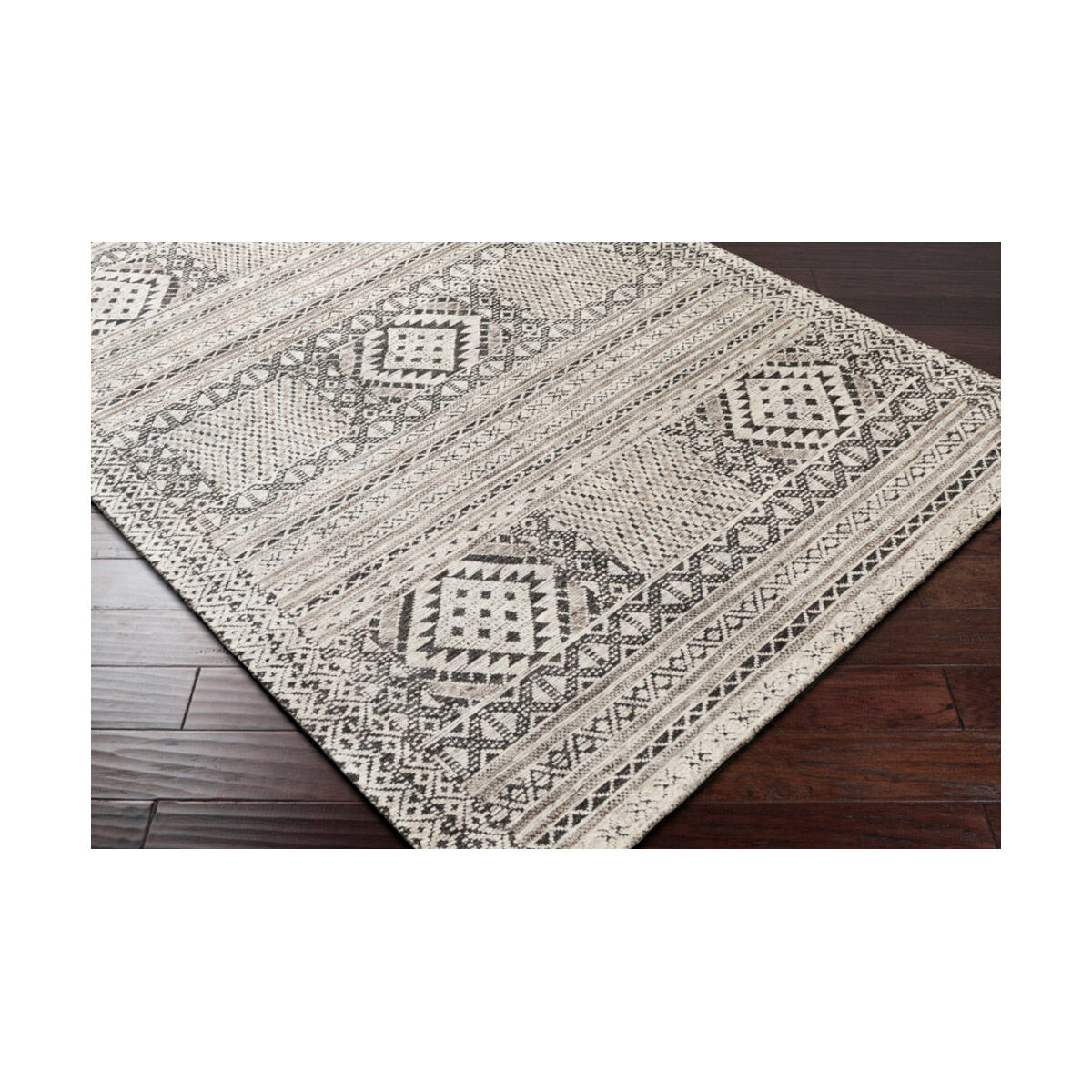 Tostig 36 X 24 inch Black/White/Charcoal Rugs