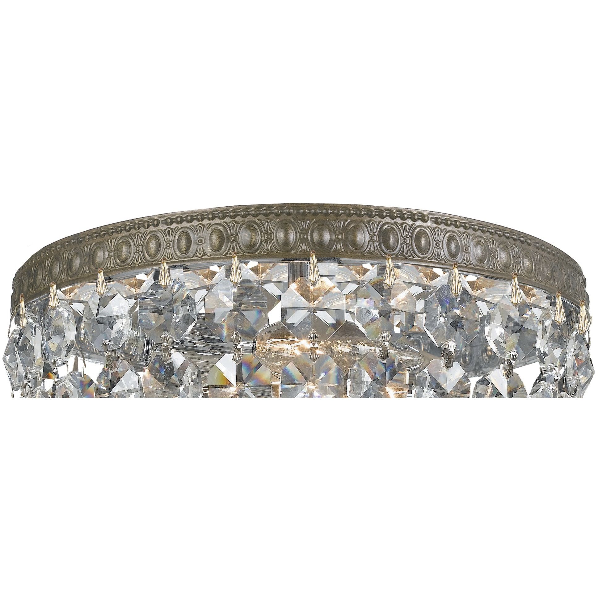 Everett 2 Light 10 inch Bronze Flush Ceiling Light in Gold